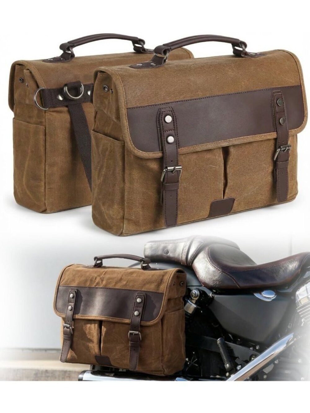 Large Capacity Motorcycle Saddlebag - Side Bag Luggage Storage Panniers
